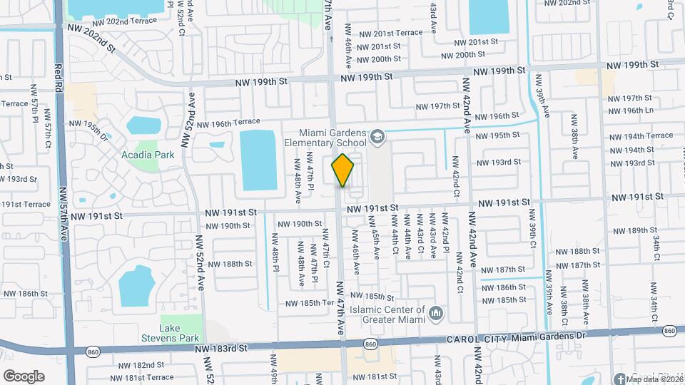 19137 NW 47th Ave Mapa y Detalles de la Ubicación