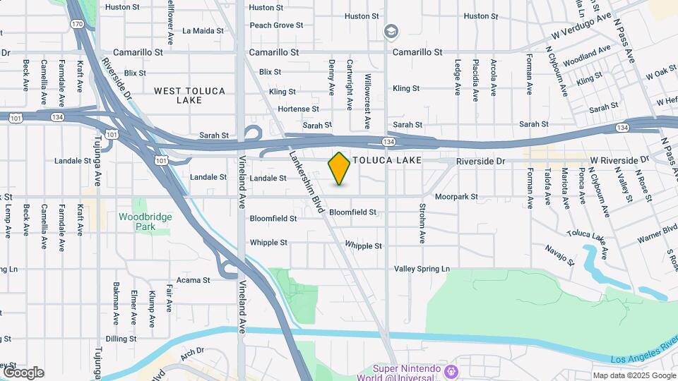 10721 Moorpark St Map and Location Details