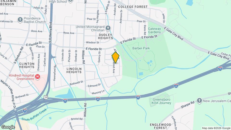 1619 Eastwood Ave Map and Location Details