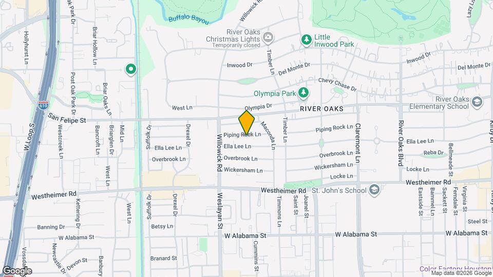 3805 Piping Rock Ln Map and Location Details