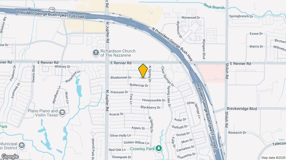 2506 Bluebonnet Dr Map and Location Details