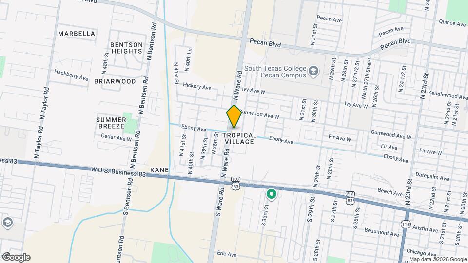500 N Ware Rd Map and Location Details