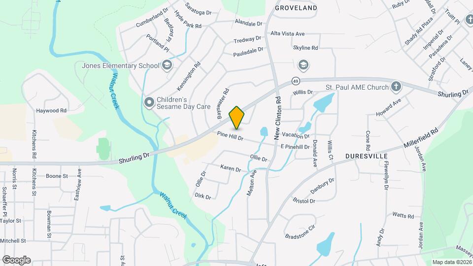 1966 Pine Hill Dr Map and Location Details