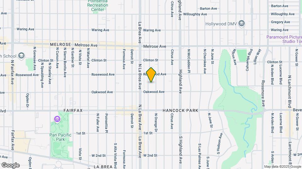 424 N Sycamore Ave Map and Location Details