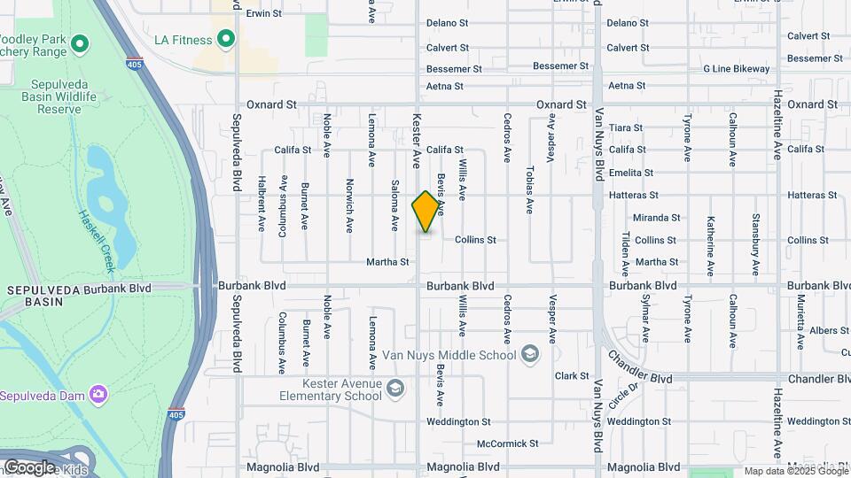 5700 Kester Ave Map and Location Details
