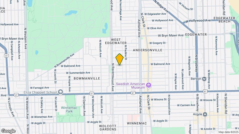 1729 W Balmoral Ave, Unit Apt 1 Map and Location Details