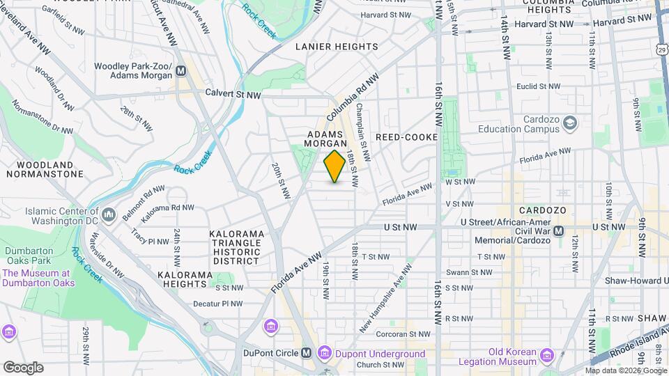 1837 Wyoming Ave NW Map and Location Details