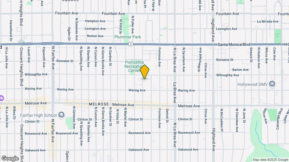 836 N Poinsettia Pl Map and Location Details