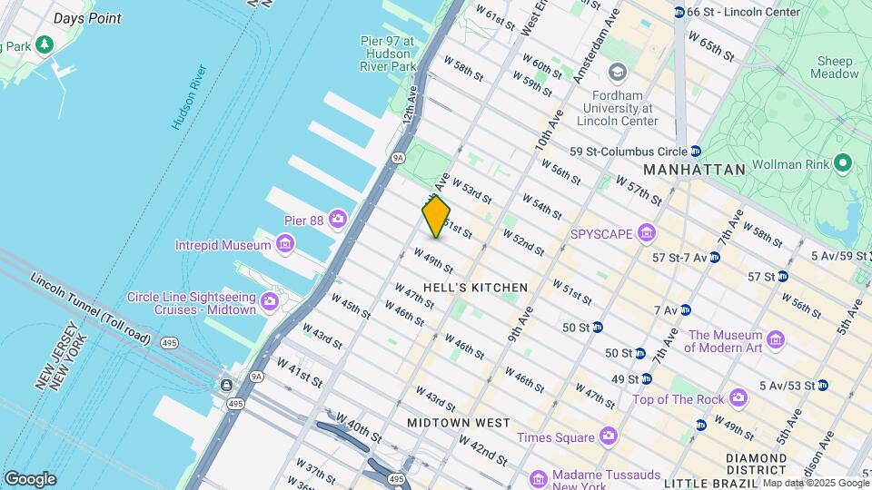 540 W 50th St Map and Location Details