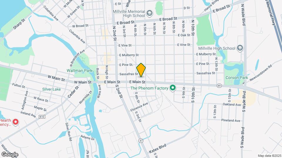 414 E Main St Map and Location Details