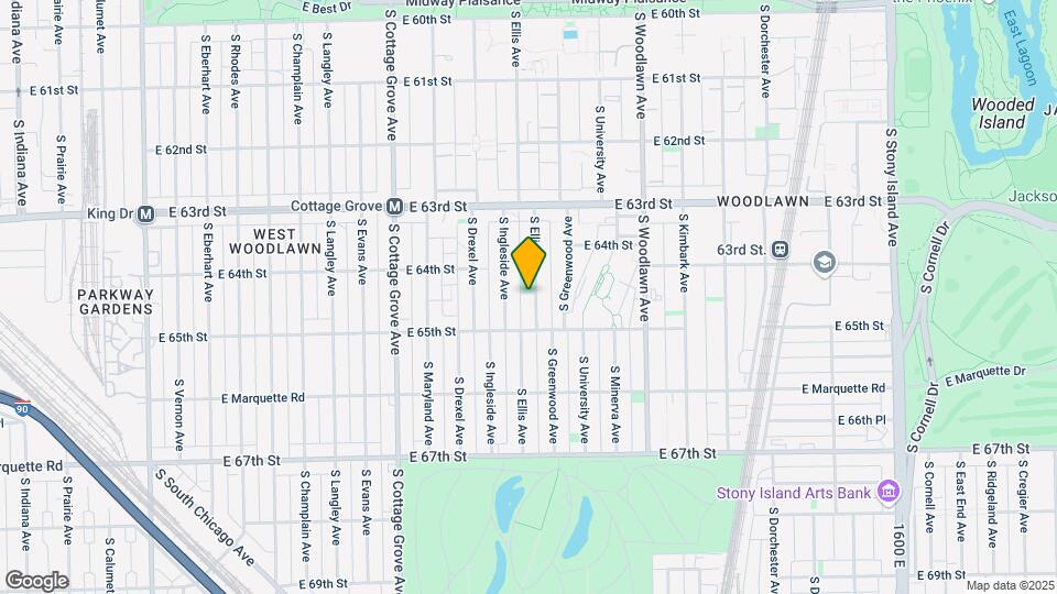 6424 S Ellis Ave Map and Location Details