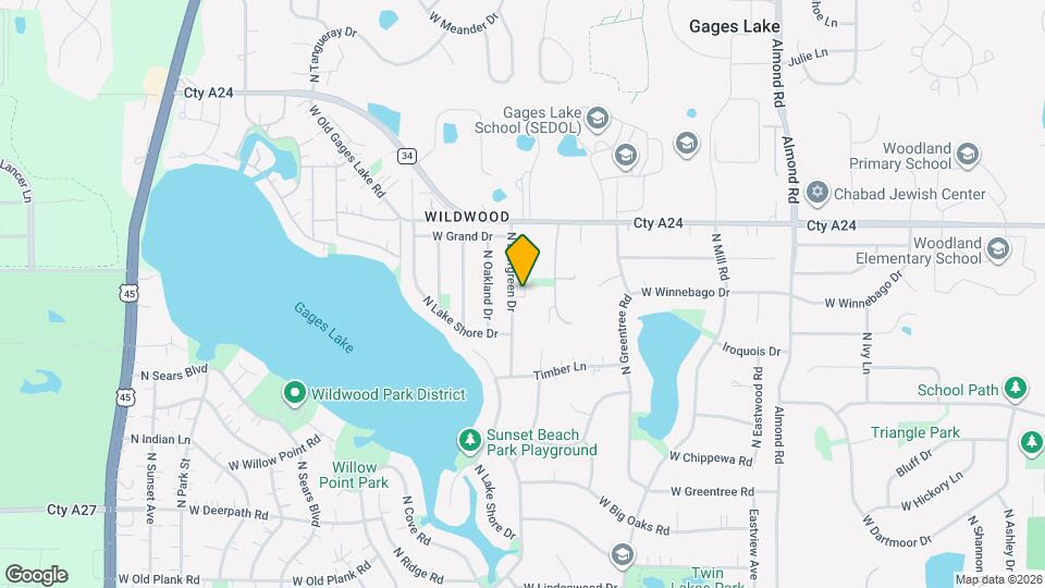 33609 N Evergreen Dr Map and Location Details