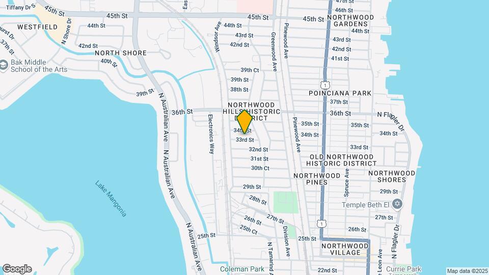 931 33rd St Map and Location Details