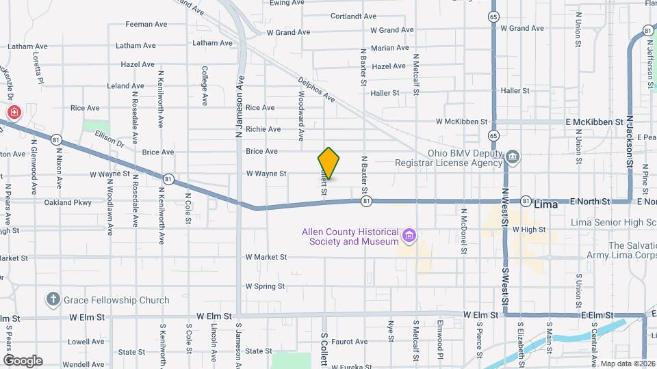 320 N Collett St, Unit 320 Map and Location Details