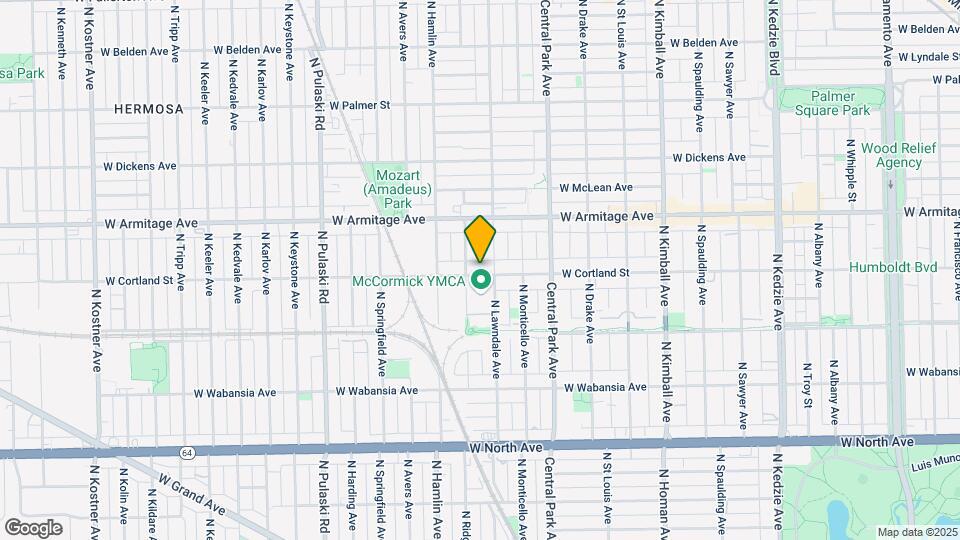 3714 W Cortland St Map and Location Details