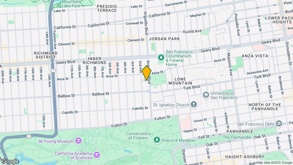 653 Arguello Blvd Map and Location Details