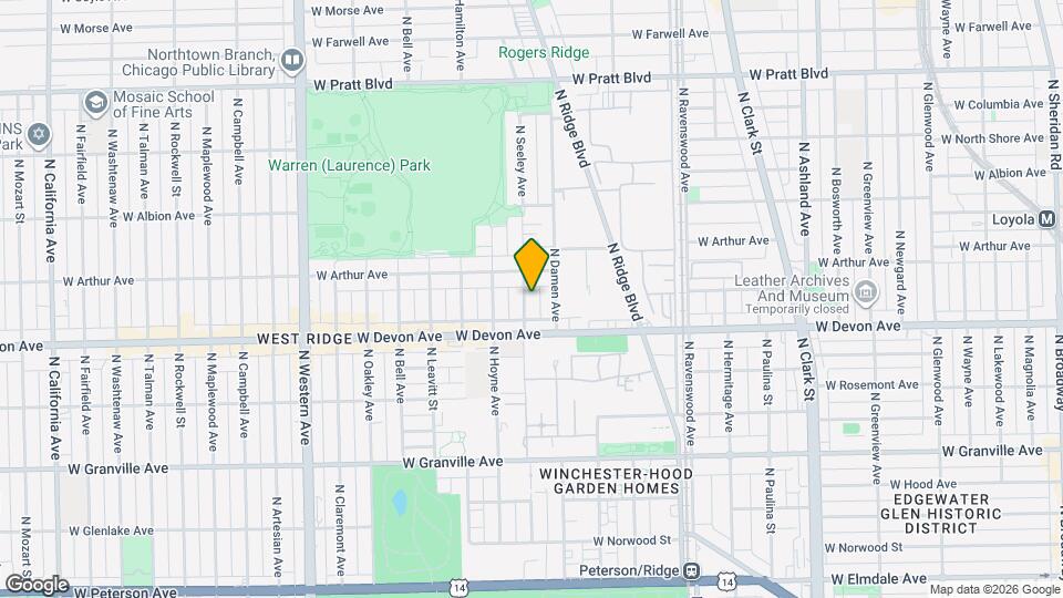 6435 N Seeley Ave, Unit 2 Map and Location Details