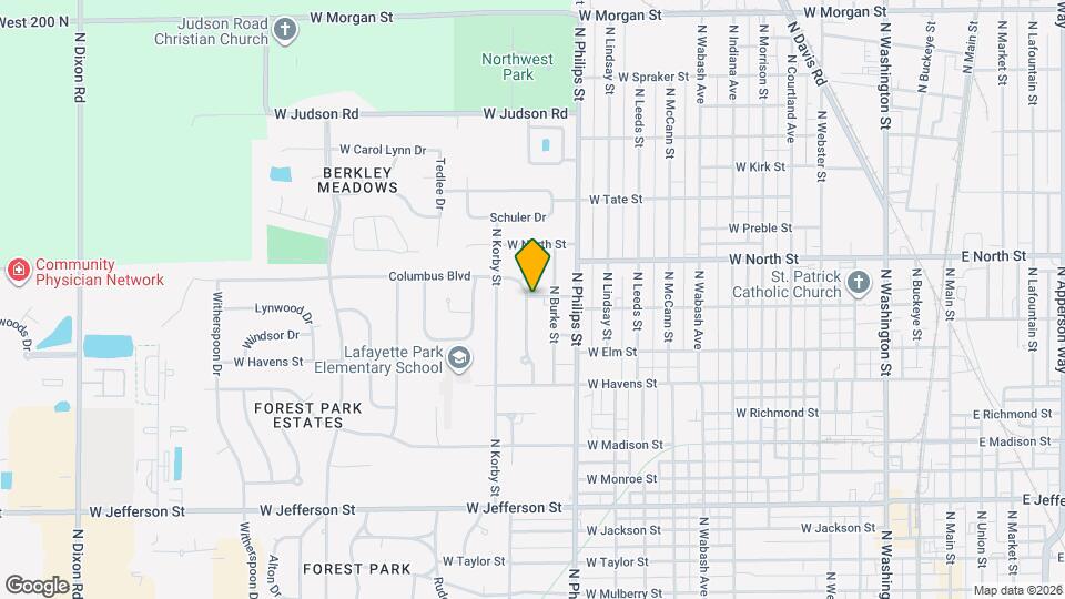 1417 W Broadway St Mapa y Detalles de la Ubicación