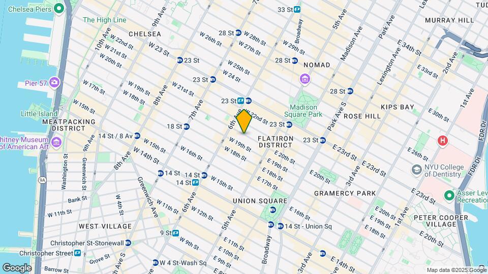 32 W 20th St Map and Location Details