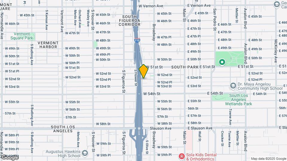 340 1/2 W 52nd Pl Mapa y Detalles de la Ubicación