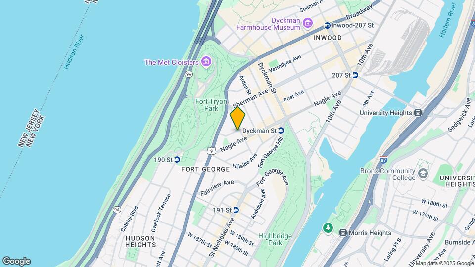 600 West 196th Street Map and Location Details