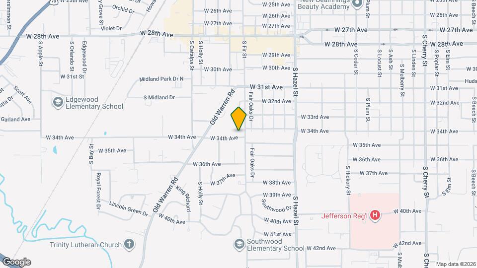 2605 W 34th Ave Mapa y Detalles de la Ubicación