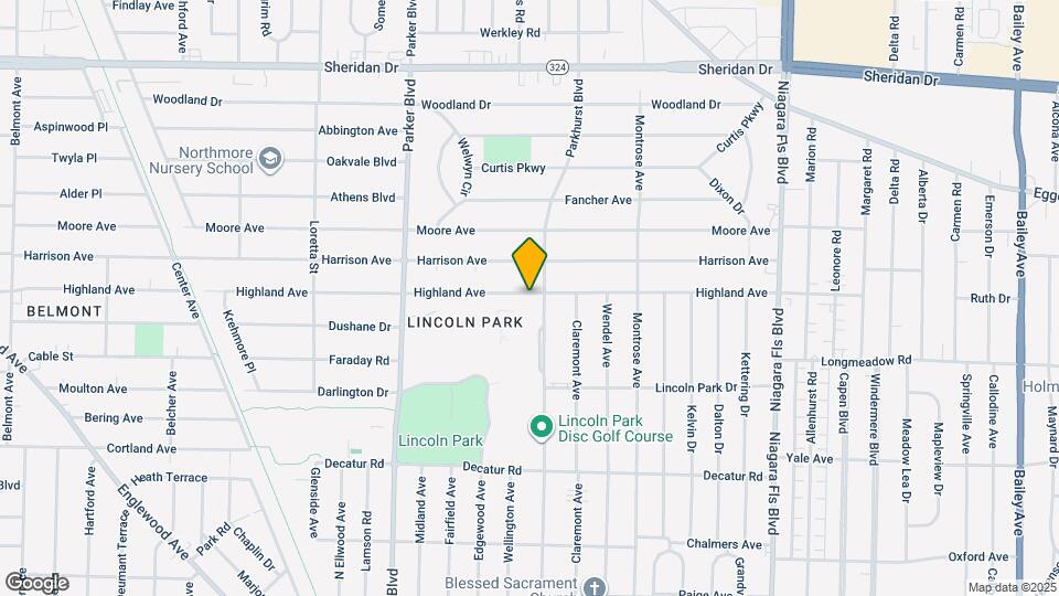 881 Highland Ave Map and Location Details