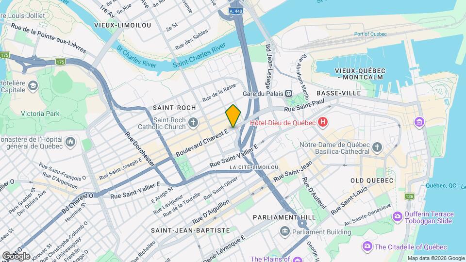 795 Charest E Map and Location Details