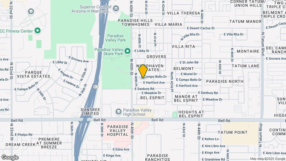 4032 E Hartford Ave Map and Location Details