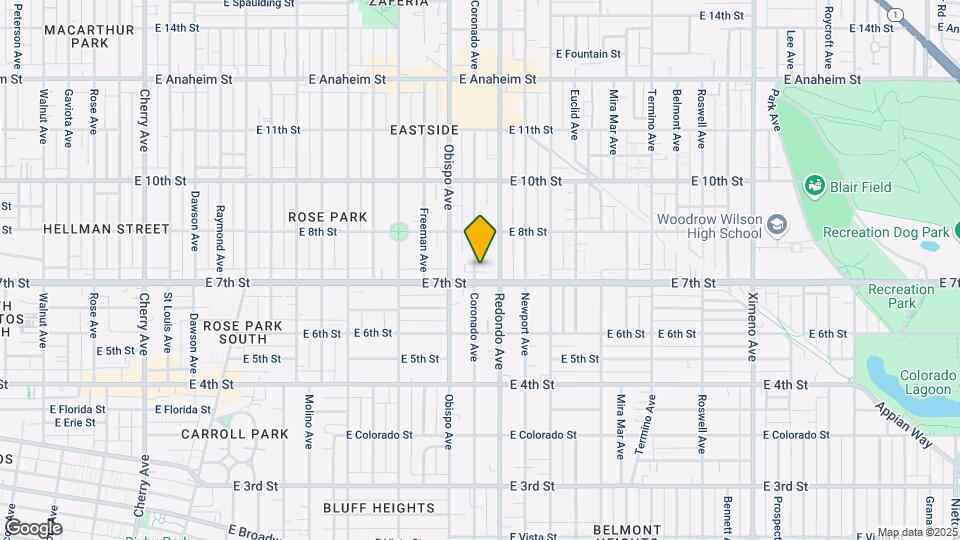 720 Coronado Ave Mapa y Detalles de la Ubicación