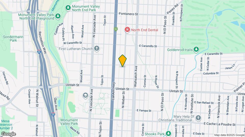 1336 N Weber St Map and Location Details