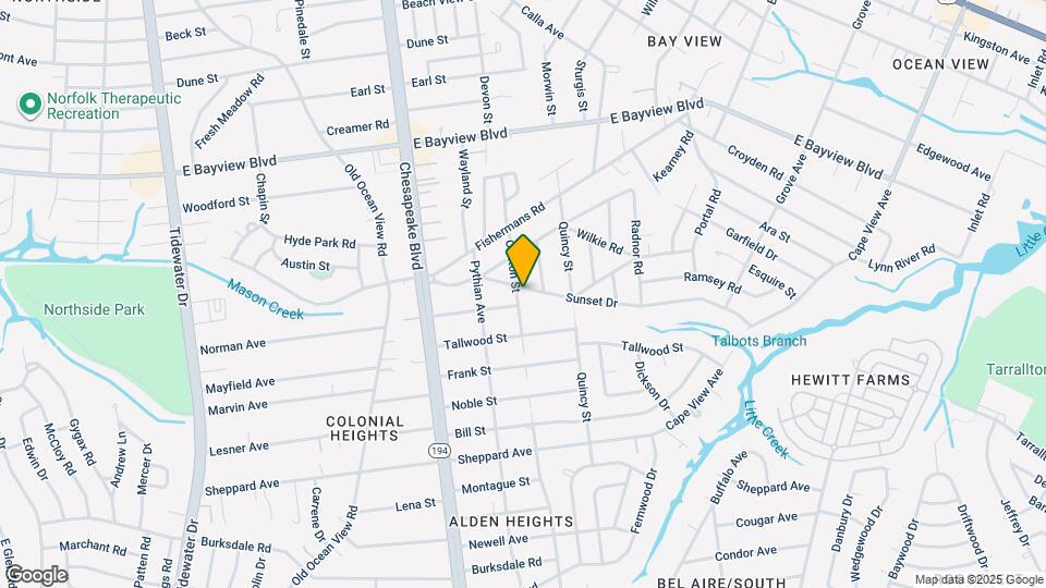 1301 Sunset Dr Mapa y Detalles de la Ubicación