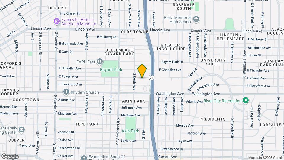 1121 E Powell Ave Map and Location Details