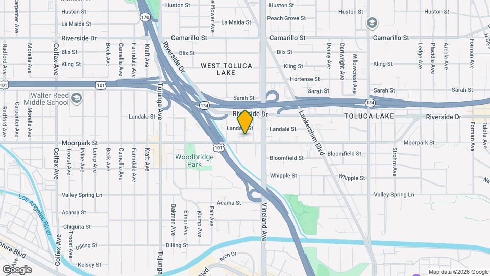 11041 Moorpark St, Unit 04 Mapa y Detalles de la Ubicación
