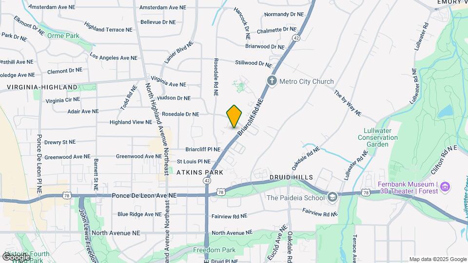872 Briarcliff Rd Map and Location Details