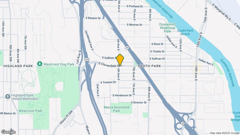 501 S Cloverdale St Map and Location Details