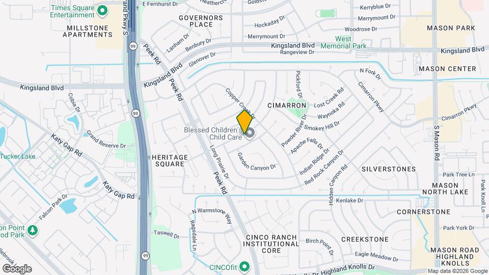 1035 Cascade Creek Dr Map and Location Details