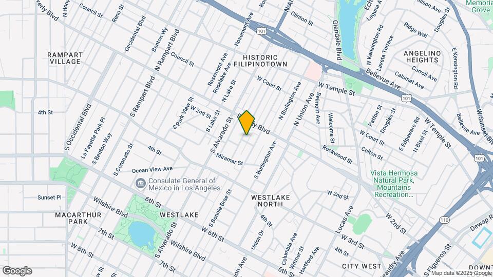 136 S Westlake Ave Mapa y Detalles de la Ubicación