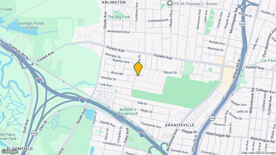 123 Amity Pl, Unit Modern One-Bedroom Map and Location Details