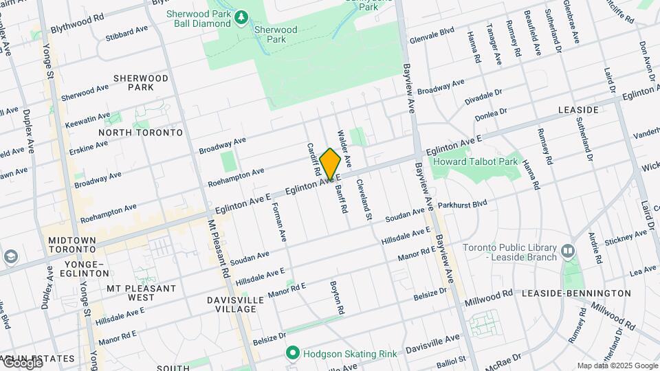 445 Eglinton Ave E Map and Location Details