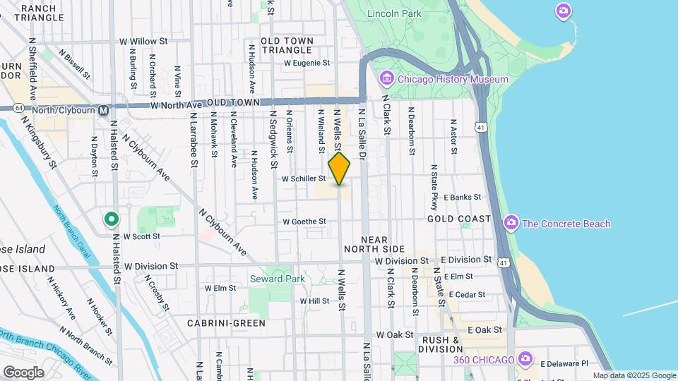 1357 N Wells St, Unit coach house Map and Location Details