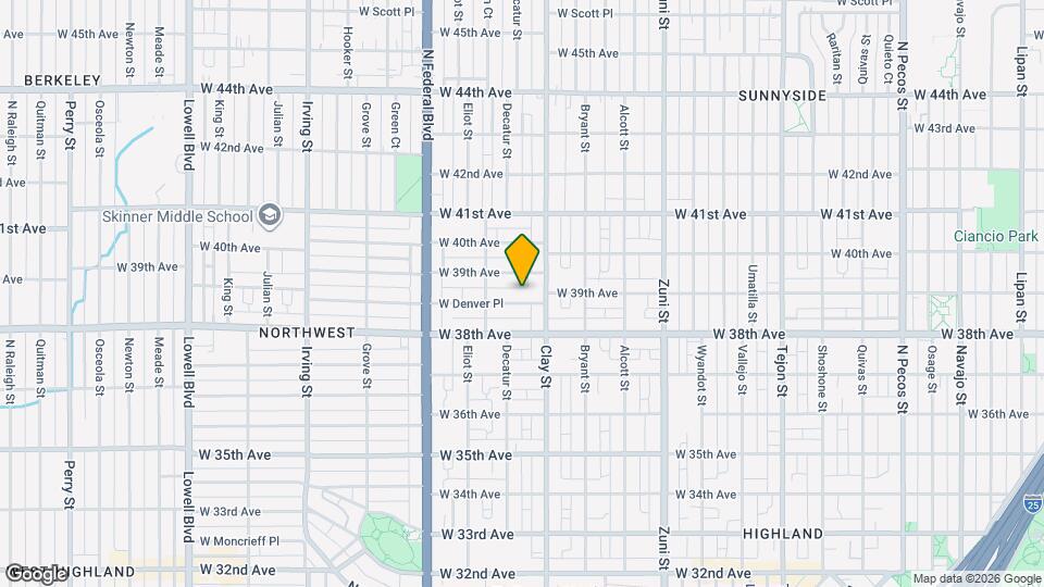 2747 W Denver Pl Map and Location Details