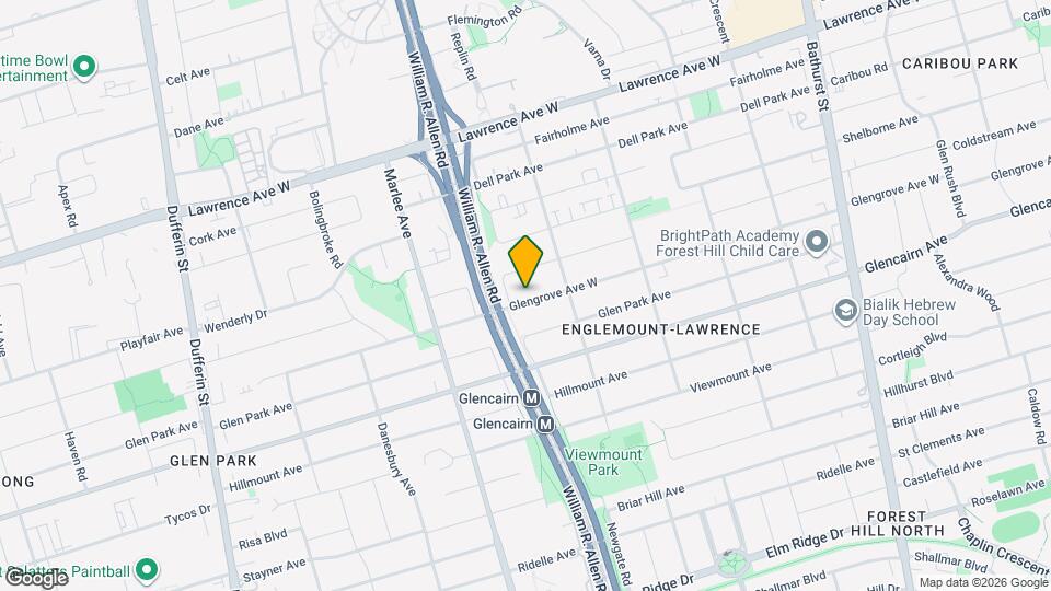 648 Glengrove Ave Map and Location Details