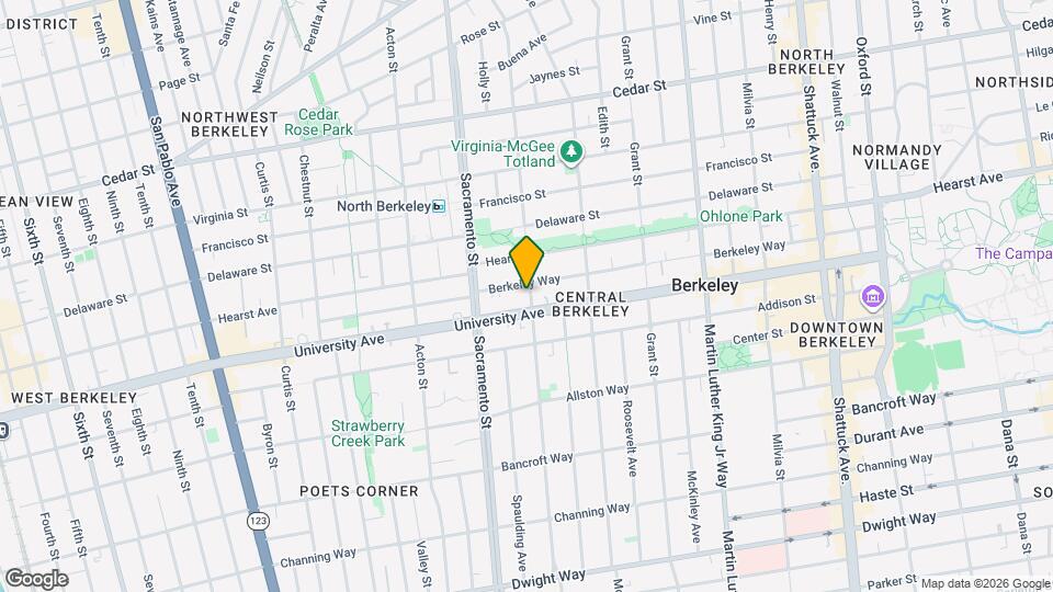 1940 California St Map and Location Details