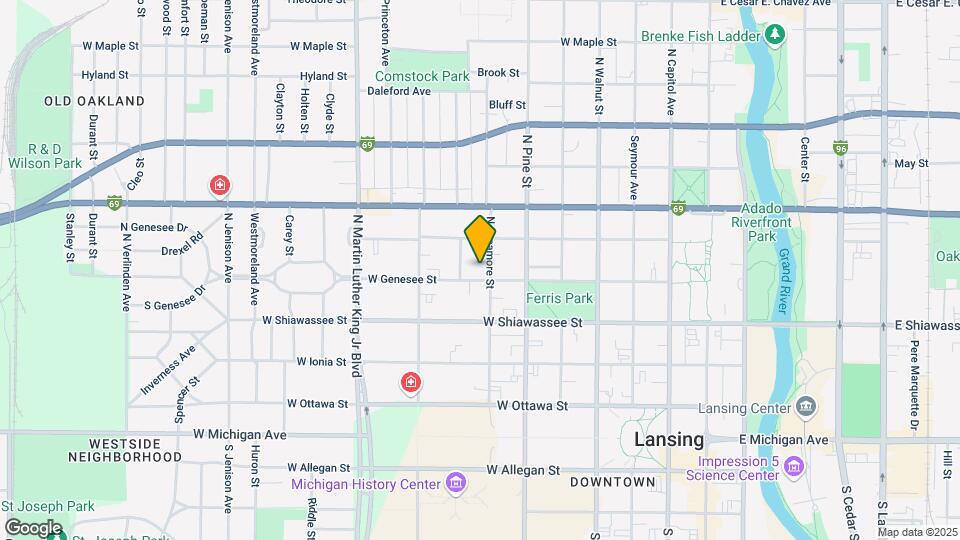 507 N Sycamore St Map and Location Details