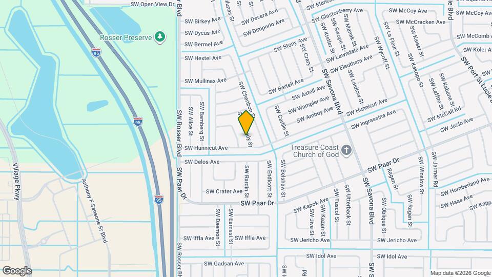 4066 SW Canrady St Map and Location Details