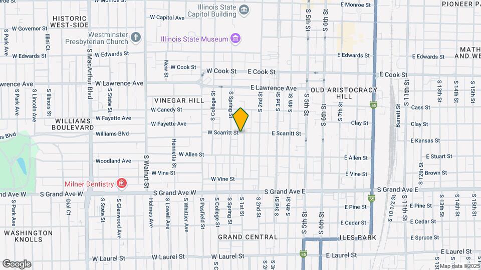 1001 S 1st St Map and Location Details
