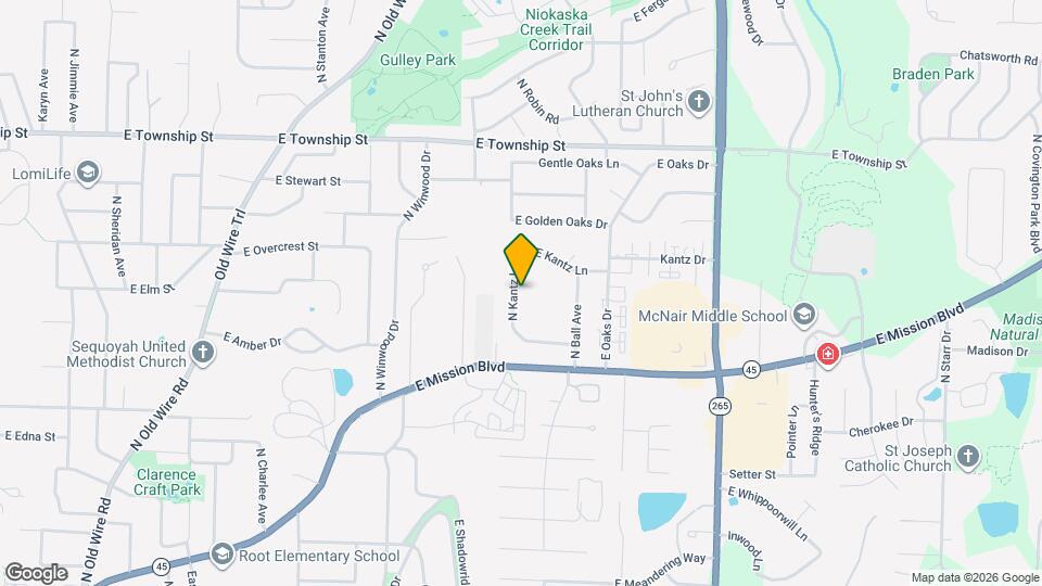 2305 E Kantz Cove Map and Location Details