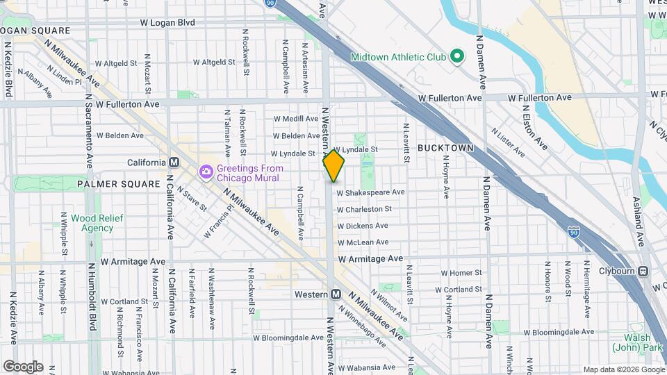 2137 N Western Ave Map and Location Details