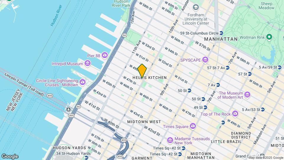 500 W 48th St Map and Location Details